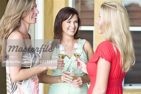 Women at Party,  Drinking Wine