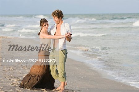 Couple Dancing on the Beach