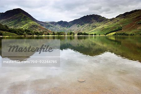 Mountains and Lake, Buttermere, Lake District, Cumbria, England