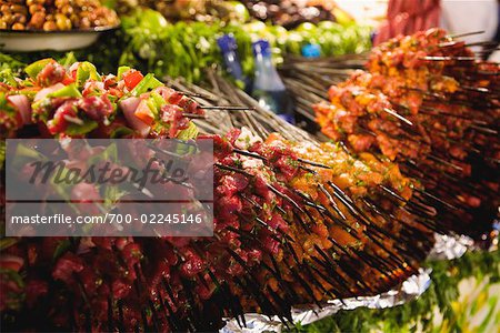 Pile of Shish Kebabs, Morocco