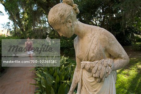 Statue in Garden, Shadows-on-the- Teche, New Iberia, Louisiana, USA