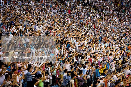 Crowd at Baseball Game, Jamsil Baseball Stadium, Seoul, South Korea