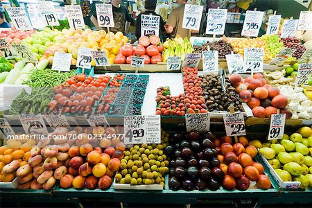 Fruit at Pike Place Market, Seattle, Washington, USA