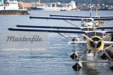 Seaplanes at Dock, Coal Harbour, Vancouver, North Vancouver, British Columbia, Canada