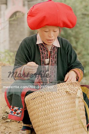 Woman Looking in Basket, Sa Pa, Lao Cai, Vietnam