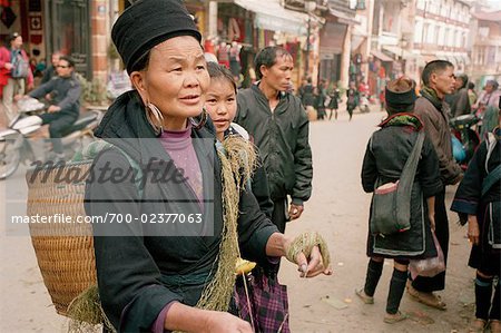 People in Street, Sa Pa, Vietnam