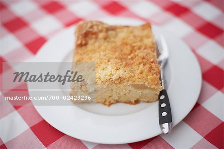 Apple Crumble on Restaurant Table