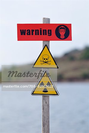 Signs Warning of Radioactive Waste