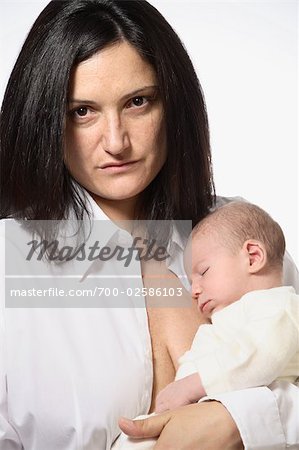 Portrait of Mother With Newborn Baby