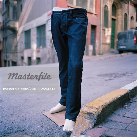 Mannequin Wearing Blue Jeans, Istanbul, Turkey