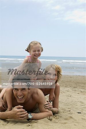 Portrait of Family on Beach