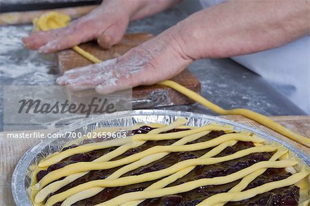 Woman Baking a Jam Tart, Cerreto Laziale, Tivoli, Rome, Italy