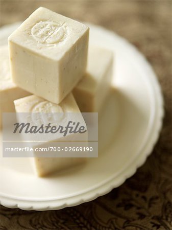 Cubes of Soap on Plate