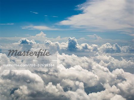 Aerial View of Clouds Over the Pacific Ocean