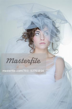 Portrait of Woman Covered in Crinoline