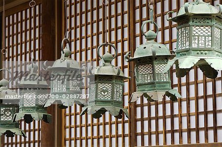 Lanterns, Kasuga Taisha Shrine, Nara, Nara Prefecture, Kansai, Honshu, Japan