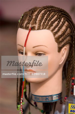 Mannequin with Hair Braided, Grand Bahama Island, Bahamas - Stock