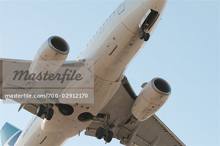 Jet Airplane Landing, Vancouver International Airport, Vancouver, British Columbia, Canada