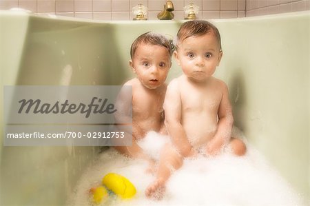 Twin Boys in the Bathtub