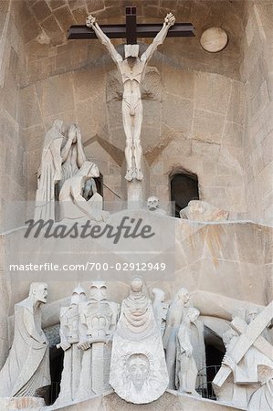 The Crucifixion, the Sagrada Familia, Barcelona, Catalonia, Spain