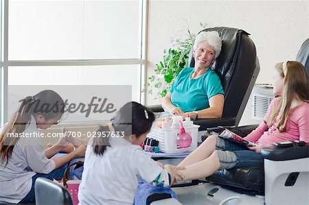 Grandmother and Granddaughter Enjoying a Day at the Spa