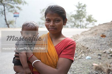 Mother and Baby, Rishikesh, Uttarakhand, India