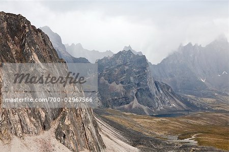 Tombstone Mountains and Valley, Tombstone Territorial Park, Yukon, Canada