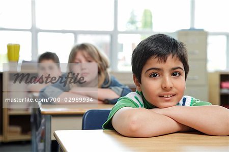 Children in Grade Three Classroom