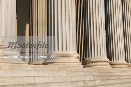 Close-up of Columns at the Austrian Parliament Building, Vienna, Austria