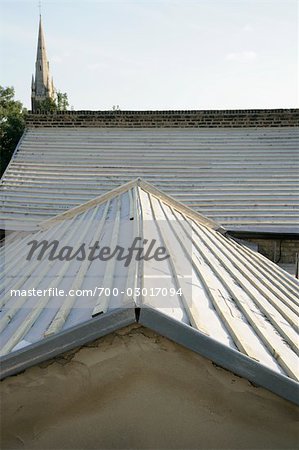 Roof Being Replaced, Ready For Slate to Go On
