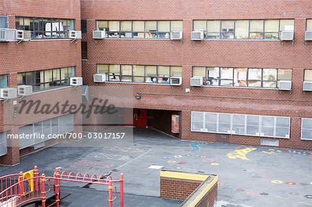 School Playground, New York City, New York, USA