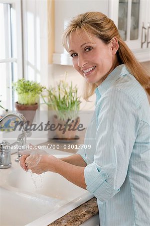 Woman Washing Her Hands