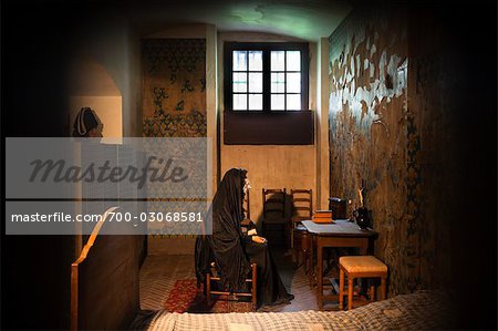 Recreation of Marie-Antoinette's Cell in Conciergerie, Paris, France