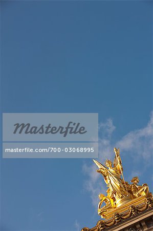 Sculpture on the Roof of Opera De Paris, Paris, France