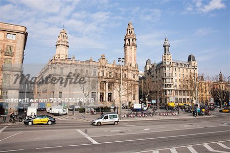 Main Post Office, Placa d'Antonio Lopez, Barcelona, Catalonia, Spain -  Stock Photo - Masterfile - Rights-Managed, Artist: Tomasz Rossa, Code:  700-03069018