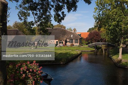 Canal, Giethoorn, Steenwijkerland, Overijssel, Netherlands