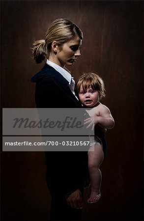Businesswoman and Child
