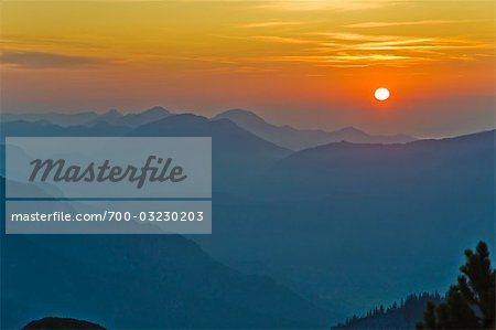 Sunset, Bavarian Alps, Bavaria, Germany