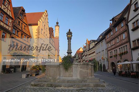 Historic Center, Rothenburg ob der Tauber, Ansbach District, Bavaria, Germany