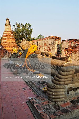 Reclining Buddha, Wat Phutthai Sawan, Ayutthaya, Thailand