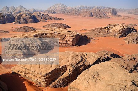 Desert Landscape, Wadi Rum, Jordan, Middle East Desert Landscape, Wadi Rum, Jordan, Middle East