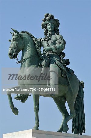 King Louis XIV Statue, Chateau de Versailles, Versailles, France