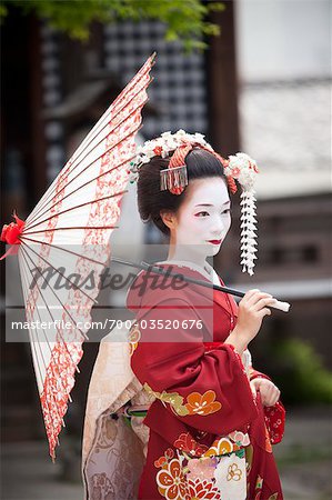 Geisha, Kyoto, Kyoto Prefecture, Kansai Region, Honshu, Japan