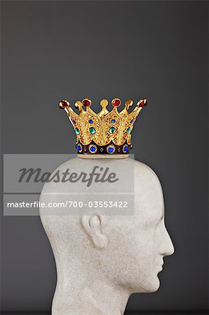 Jeweled Crown on Model of Head