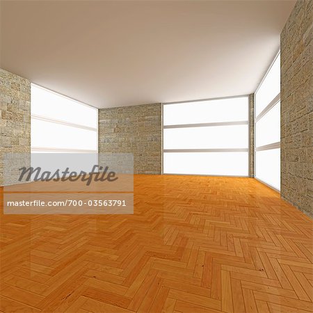 Illustration of Empty Room in House