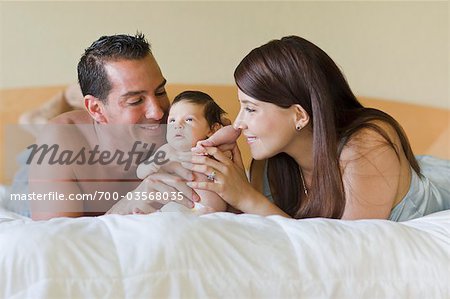 Parents Looking at Infant Daughter