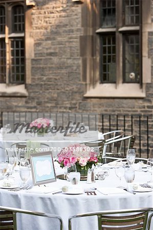 Tables Set for Wedding Reception