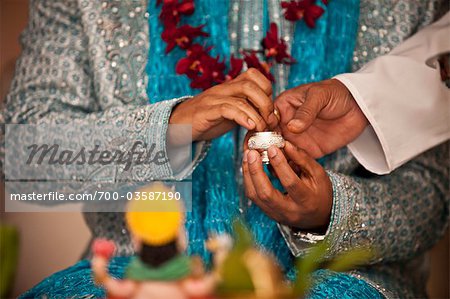Groom during Traditional Hindu Wedding Ceremony