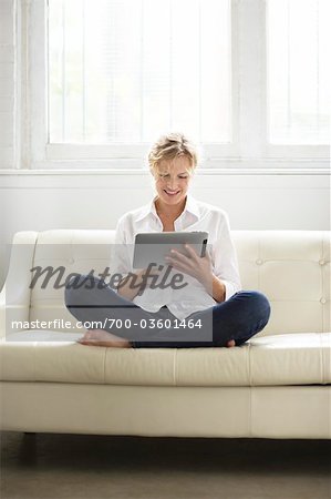 Woman Using iPad
