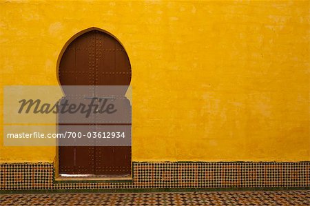 Door at Mausoleum of Moulay Ismail, Meknes, Morocco